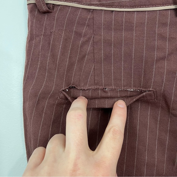 Anthropologie Harlyn Striped Cropped Trouser Pants Size XS - Picture 7 of 12